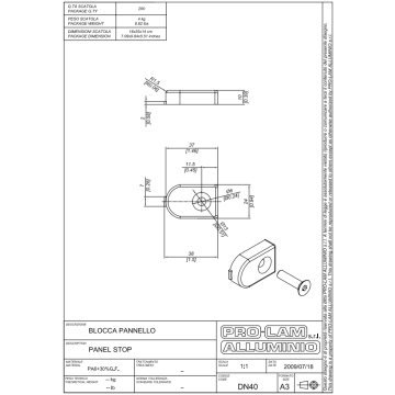 BLOCCA PANNELLO B40-DN40