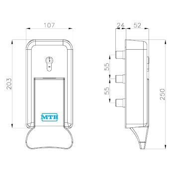 MANIGLIA ESTERNA C/SERRATURA 13022