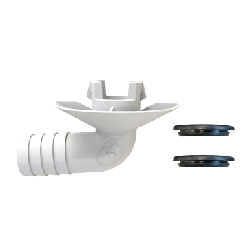 Kit pipetta scarico condensa ad angolo 95° con aggancio a pressione