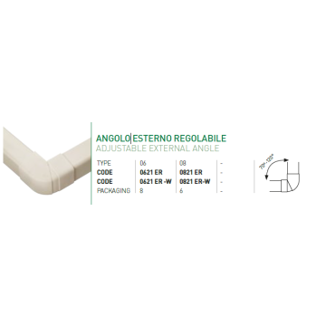ANGOLO ESTERNO REGOLABILE 60 0621ER