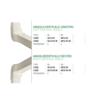 ANGOLO VERTICALE  DESTRO 80 0815 VD