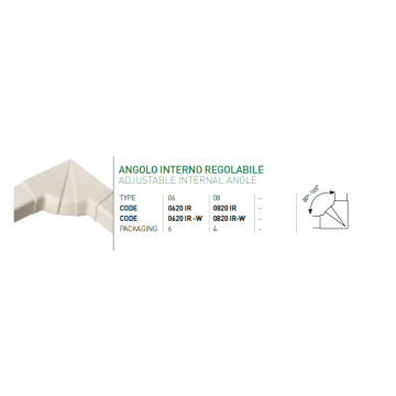 ANGOLO INTERNO REGOLABILE 80 0820IR