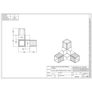 ANGOLARE N30/25 3 V.30MM NYLON