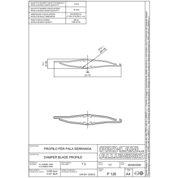 PROFILO P126 ALETTE X SERRANDA 6MT