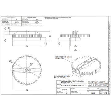 INGRANAGGIO  N830 PATTINO NAYLON