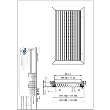 RG-F 800X200mm BOC.RIPRESA C/FILTRO